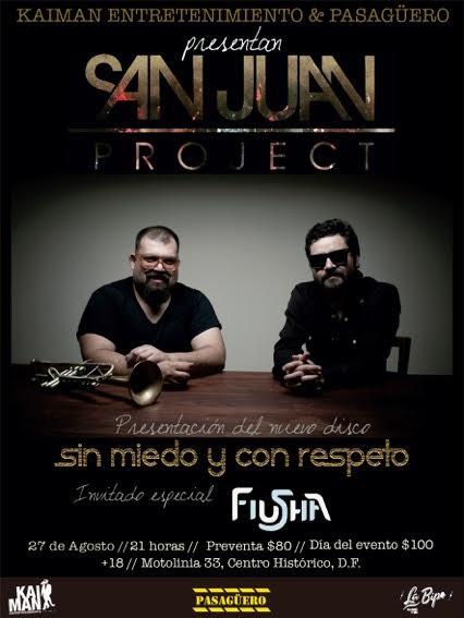 Flyer San Juan Project Pasagüero 27 agosto
