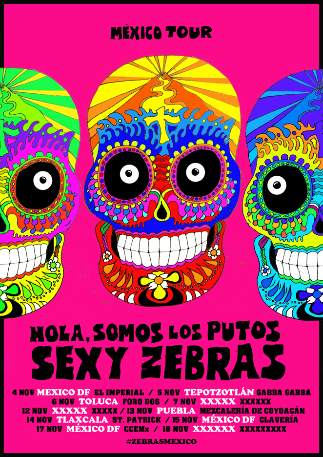 Flyer Fechas Sexy Zebras Tour Mexico