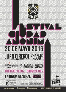 Flyer Festival Ciudad Anonima 2016