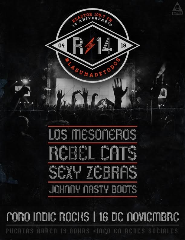 REACTOR 105.7 CELEBRA 14 AÑOS DE SER PARTE DE LA ESCENA REACTOR 105.7 CELEBRA 14 AÑOS DE SER PARTE DE LA ESCENA